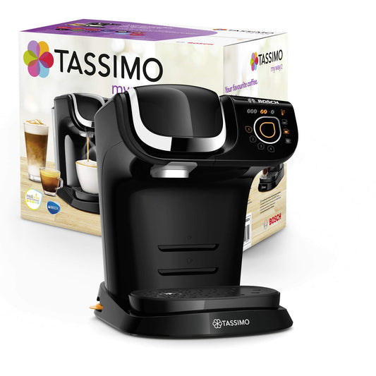 Tassimo My Way 2 capsule machine TAS6502 with water filter, over 70 drinks, drink personalization, coffee variety, easy preparation, 1,500 watts, black.