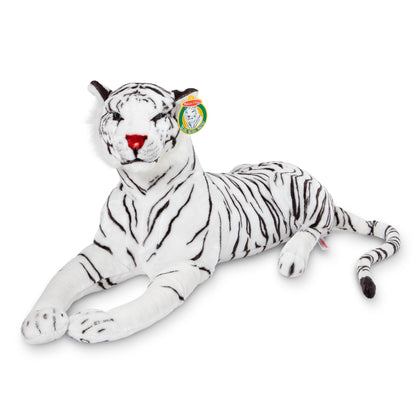 Melissa & Doug 13979 White Tiger Lifelike Plush Toy with Realistic Facial Expression