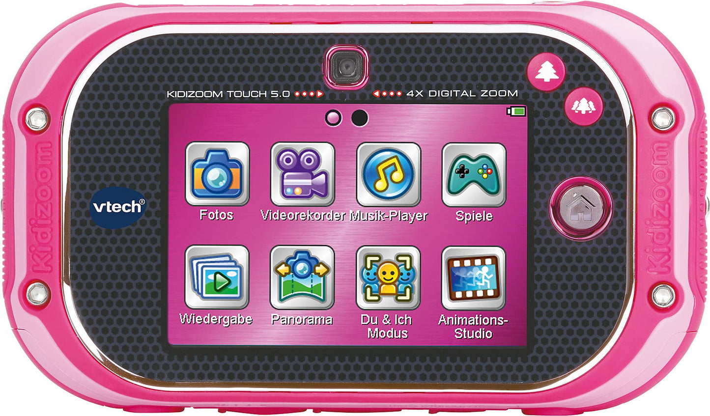 VTech 80-163554 Kidizoom Touch 5.0 Pink Kids Camera; Digital camera for kids; Children's digital camera