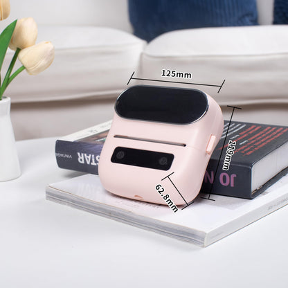 Phomemo M220 Label Printer Self-Adhesive Labeling Machine Thermal Printer Bluetooth Portable Labeler for Addresses, Mailing, Small Businesses, compatible with Phone and PC with 3 Rolls, Pink