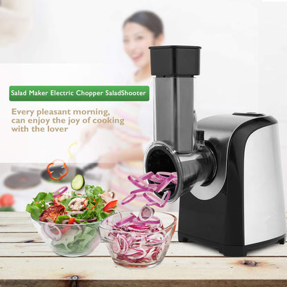 Electric vegetable chopper 5 in 1, 150W kitchen appliance, spiralizer for fruit and vegetable noodles.