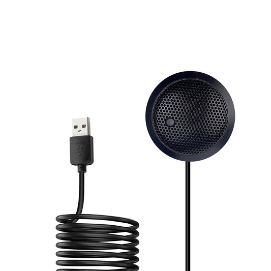 USB conference microphone, USB microphone for computer, 360° omnidirectional condenser PC laptop microphone with mute button for online meetings/classes, Zoom calls, chats, streaming, plug & play.