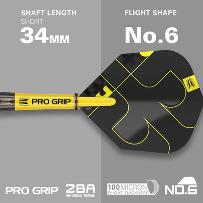 Target Darts Bolide Void 90% Tungsten Dart Set, Steel Tip Swiss Point Darts | Barrel 01, 25G | Professional Dart Sets, Black Darts, Swiss Point Tool Included