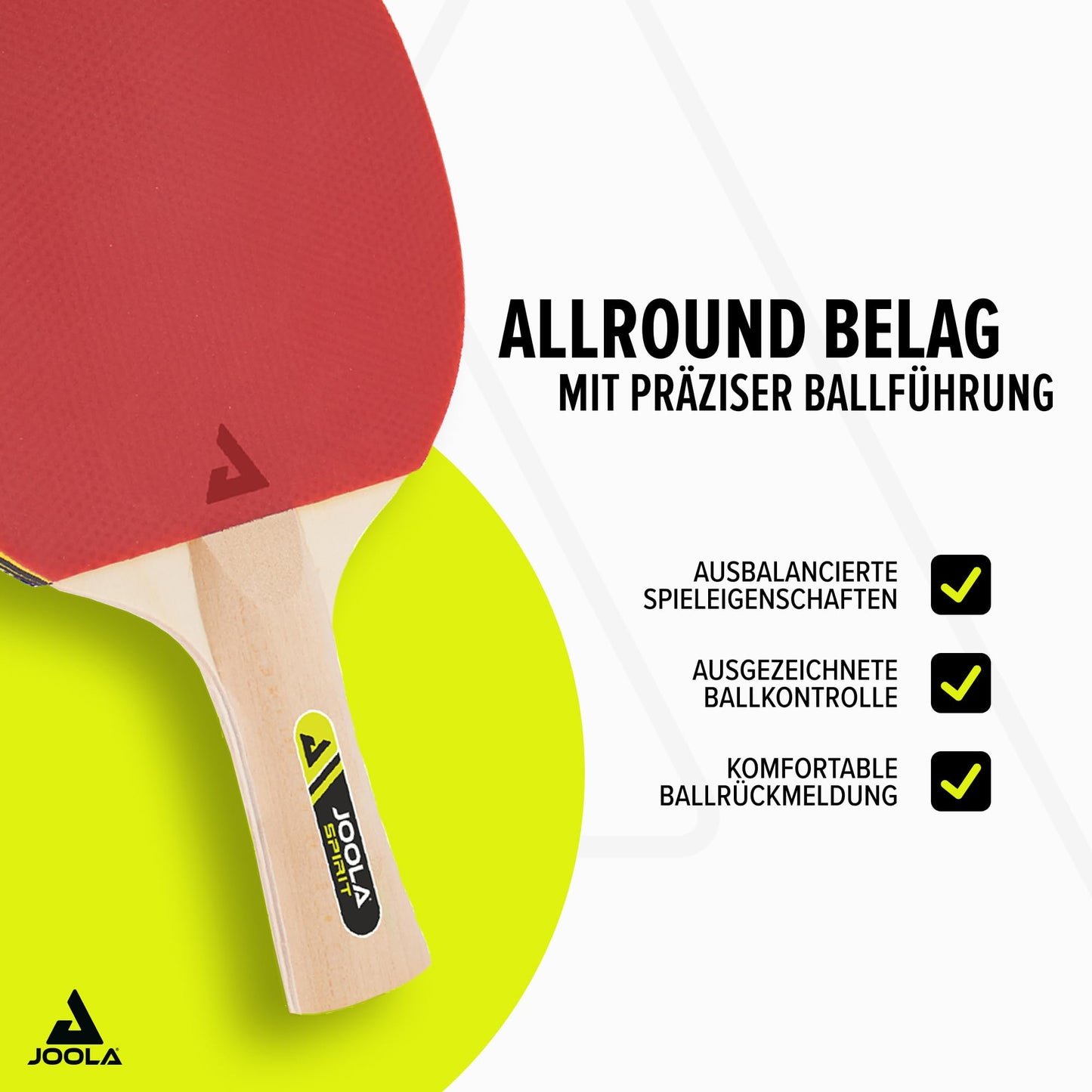 JOOLA Table Tennis Set Family, 4 table tennis rackets + 10 table tennis balls + bag, approx. W 30 x H 8 x D 35 cm.