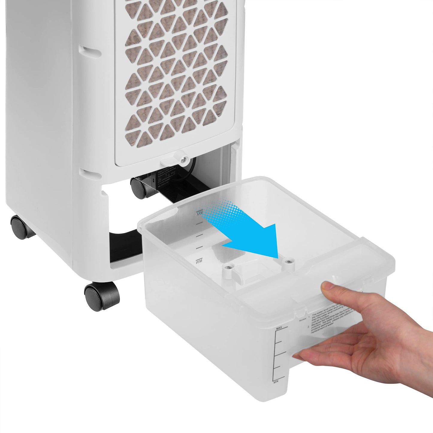 MONZANA® Air Cooler 4in1 portable 60W 330m³/h Oscillation 3.5L incl. 4 cooling packs 3.5L Fan Humidifier Ionizer Air Conditioner Tower Fan
