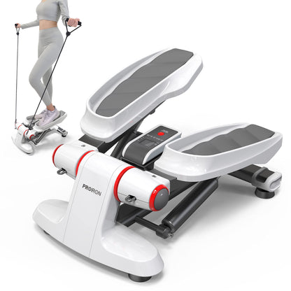PROIRON Stepper for Home, Swing Stepper 120kg with Display for Leg and Butt Training, Mini Stepper Sport Stepper Twister Stepper Cardio - wear-free hydraulic cylinders - noiseless