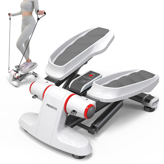 PROIRON Stepper for Home, Swing Stepper 120kg with Display for Leg and Butt Training, Mini Stepper Sport Stepper Twister Stepper Cardio - wear-free hydraulic cylinders - noiseless