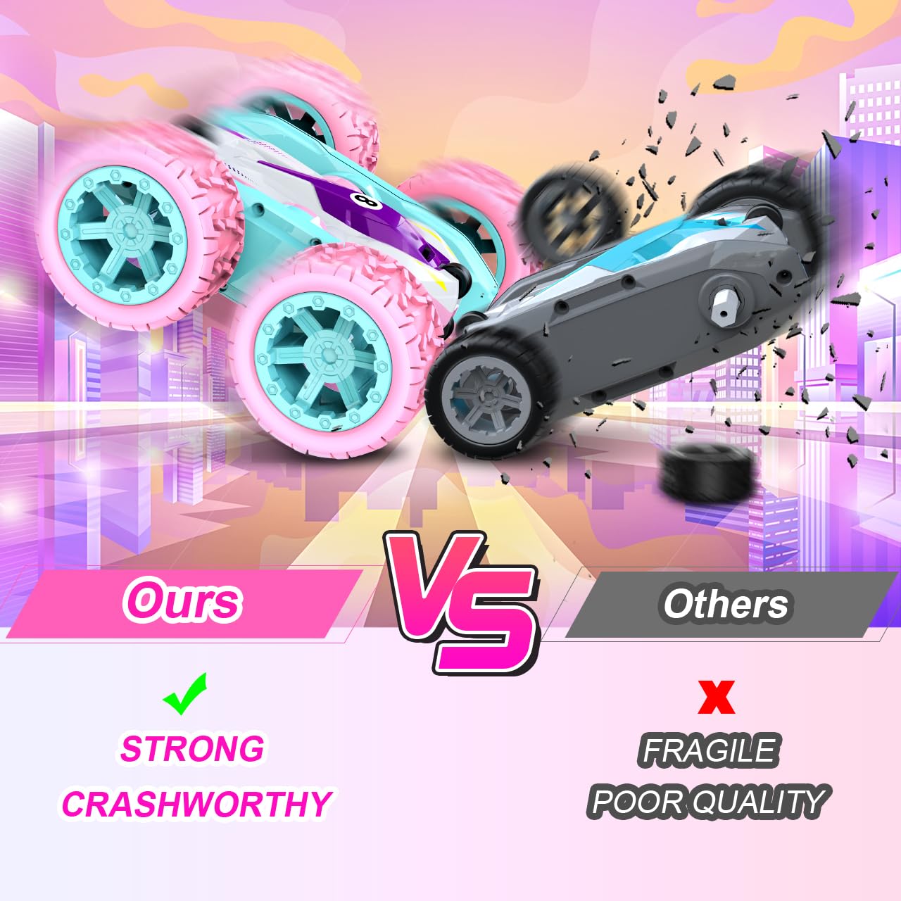 Grille Remote Control Car for Girls 3 4 5 6 7 8 years old, Gift for Girls 4-10 years old Outdoor Toy for Girls 3-9 years old Back to School RC Car Children's Toy for 3 4 5 6 year old Games for 3 4 year olds