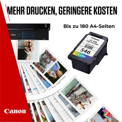 Canon Ink Cartridges - CL-546 Original C/M/Y Printer Cartridge - Prints up to 180 A4 pages (1 x color cartridge)