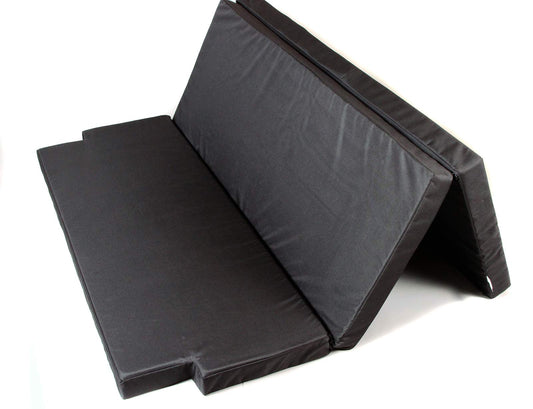 Premium sleeping pad for VW T5/T6 California Beach | Foldable mattress 190x150x6 cm, black | Foldable mattress for bus, camping & multiflexboard
