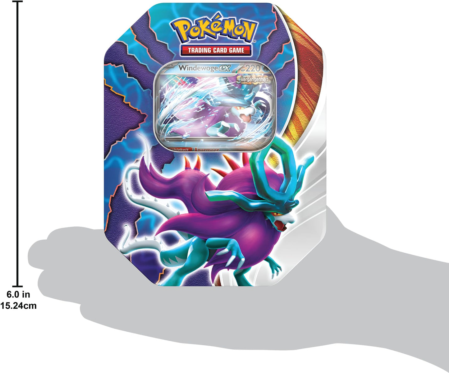 Pokémon Trading Card Game: Tin Box Paradoxclash: Windewoge-ex (1 holographic promo card & 4 booster packs)