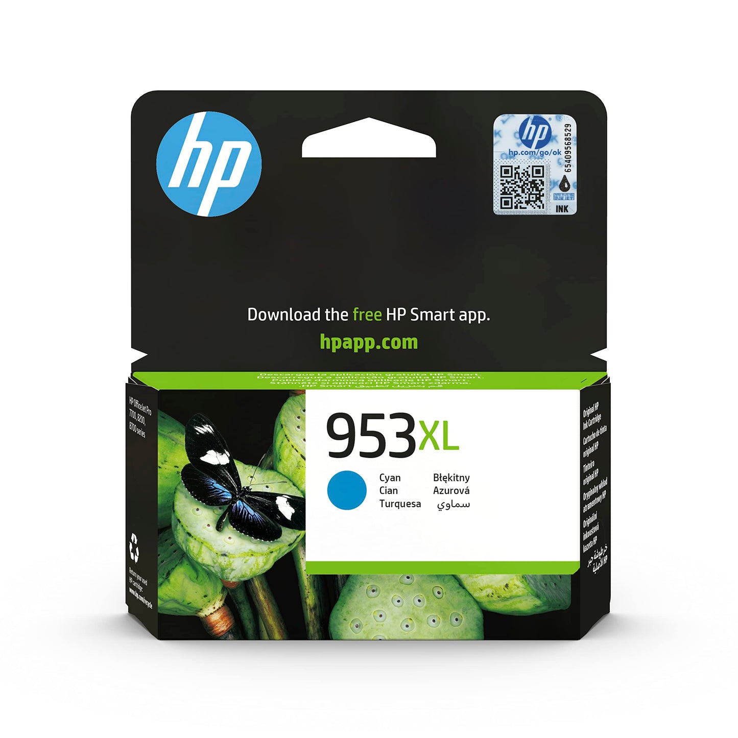 HP 953XL (F6U16AE) Original Printer Cartridge Blue with high yield for HP OfficeJet Pro 77xx, 82xx, 87xx