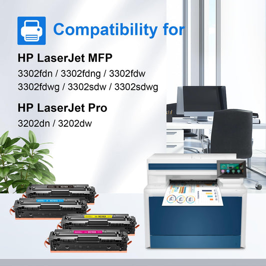 MYCARTRIDGE Replacement for HP 219X Toner for 219A 219X for HP Color Laserjet Pro MFP 3302FDWG Toner for MFP 3302SDWG 3302FDNG Toner for W2190X W2191X W2192X W2193X (4 Pack)