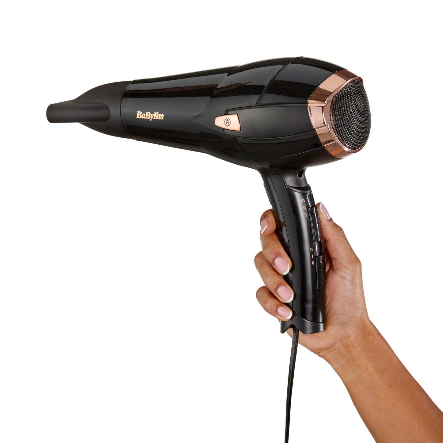 Babyliss Cordkeeper 2000 Ionic Hair Dryer D373E with unique cord retraction feature in the handle, 2000 watts, Black