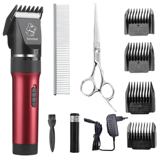 Animal hair clipper Professional Ultra-quiet Rechargeable Cordless Cat and Dog Horse Hair Clipper Pro Pet Grooming Clipper Dog Trimmer Kit