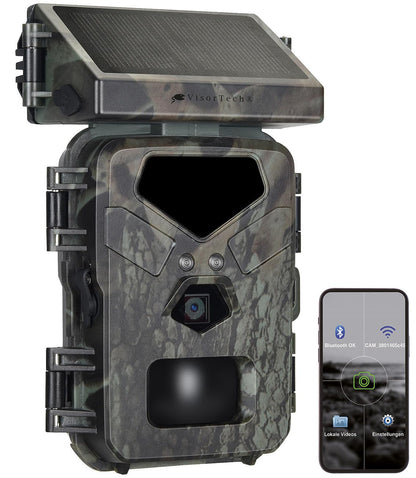 VisorTech wildlife cameras: WLAN 4K wildlife camera with solar panel, high-power no-glow LEDs, app (wildlife camera with solar, night vision, wildlife)