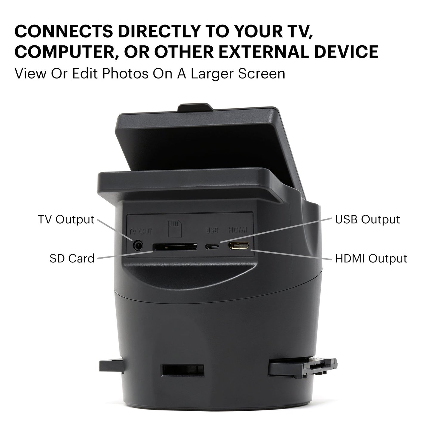 KODAK Digital Film Scanner converts negatives and film slides in 35mm, 126, 110, Super 8, and 8mm to JPEG. Features large tiltable 3.5-inch LCD display and EasyLoad films. RODFS35 Black.