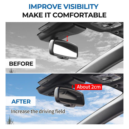 Alpha Rider car rearview mirror riser for Toyota GR Yaris 20+, aluminum mirror extension rearview mirror adapter kit riser.