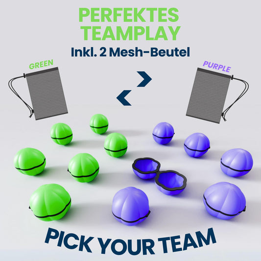 12 reusable water balloons in 2 vibrant team colors [fill up in 1 second] - made of premium silicone for HUGE fun - self-sealing magnetic water balloons - perfect garden toy for kids - set