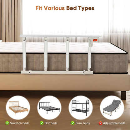 Ixdregan Bed Rail for Elderly Safety, Foldable Bed Assist Rail Handle, Fall Prevention Handrail for Seniors, Fits King, Queen, Full, Twin (4 handrails)