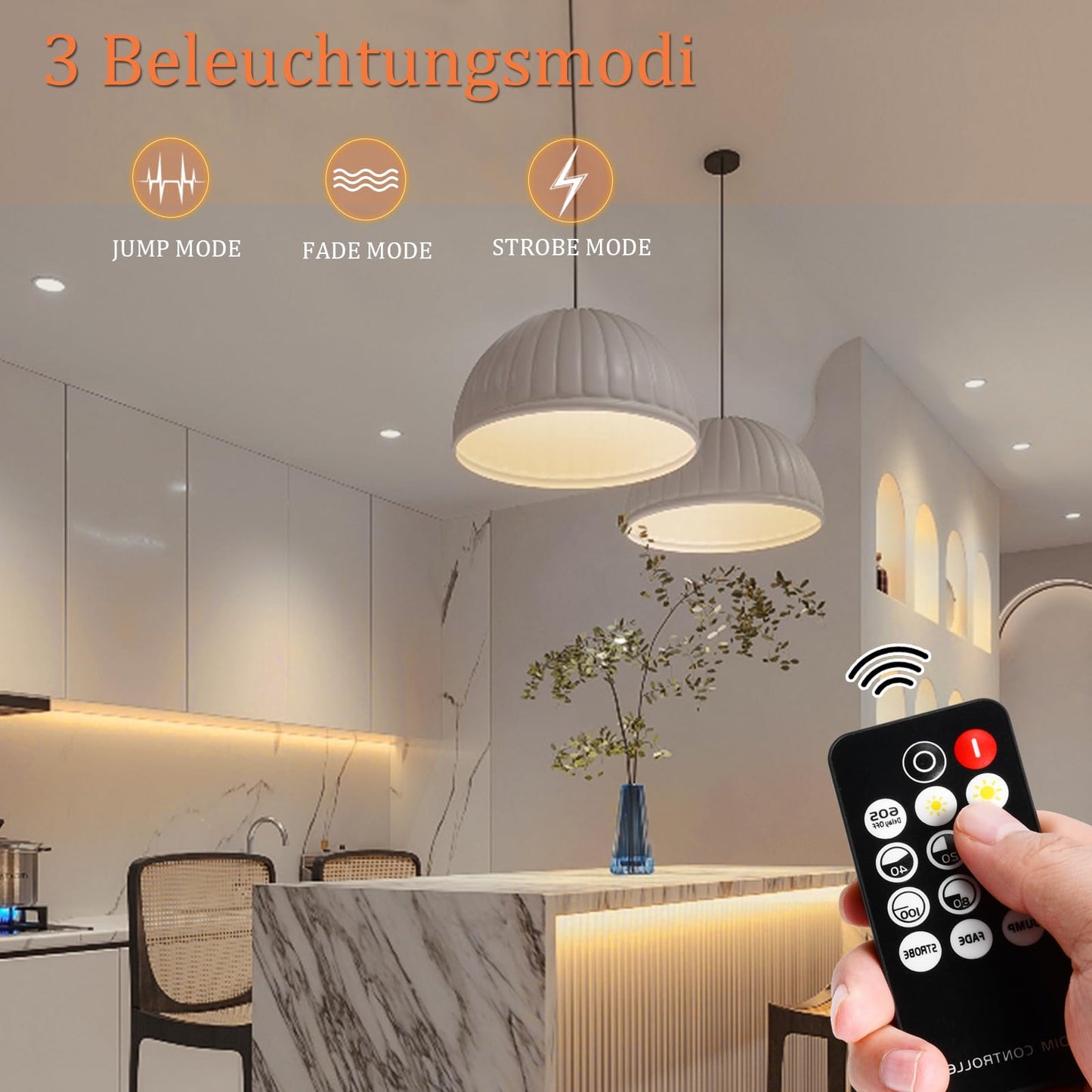 COB LED strip 10m warm white, 24V LED strip warm white COB LED tape self-adhesive, 3000K 320LEDs/M high brightness flexible, dimmable COB LED strip 10m LED tape for indoor home kitchen decoration.