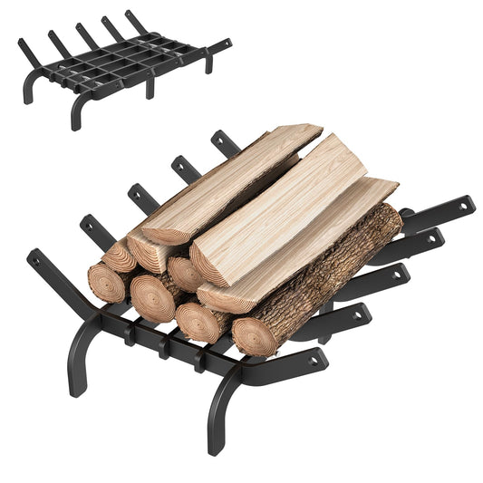 42cm fireplace grates for burning firewood in a cast iron wood rack, indoor wrought iron grill fireplace grate for indoor fireplaces, outdoor camping cooking, fire starting tools wood stove, Tye A