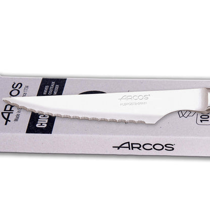 Arcos Meat Knife Set | 6 pieces | Steak knife Brand Arcos | Stainless steel cutlery | Blade 110 mm | Monoblock handle | Dishwasher safe | environmentally friendly packaging