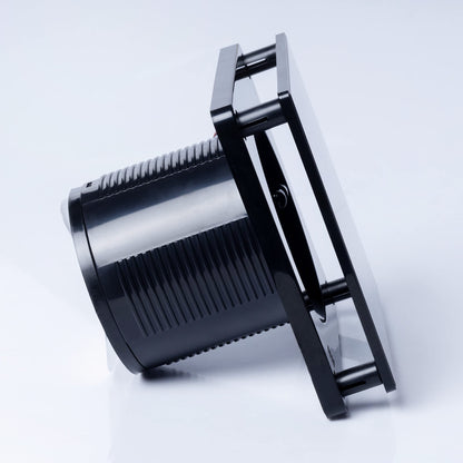 STERR Black Bathroom Ventilator 100 mm - Glass front - Modern design - BFS100-B - 10 W