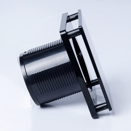 STERR Black Bathroom Ventilator 100 mm - Glass front - Modern design - BFS100-B - 10 W