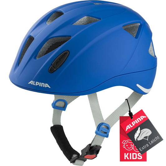 Alpina children's bicycle helmet, blue mat, 49-54 cm.