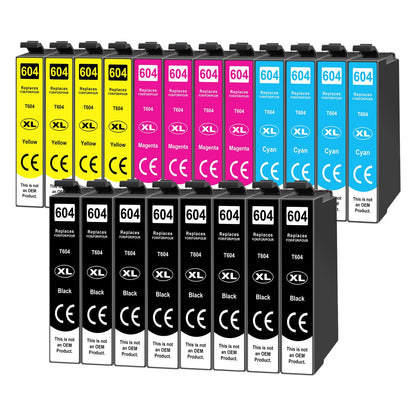 Yowell 20x 604XL printer cartridges Compatible with Epson 604XL 604 XL for Epson Expression Home XP-3200 XP-3205 XP-4200 XP-4205 XP-2200 XP-2205, Workforce WF-2910 WF-2930 WF-2950