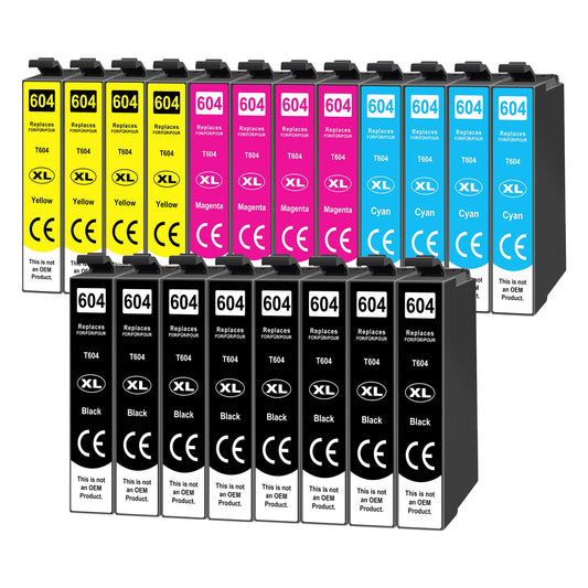 Yowell 20x 604XL printer cartridges Compatible with Epson 604XL 604 XL for Epson Expression Home XP-3200 XP-3205 XP-4200 XP-4205 XP-2200 XP-2205, Workforce WF-2910 WF-2930 WF-2950