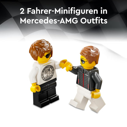 LEGO Speed Champions Mercedes-AMG G 63 & Mercedes-AMG SL 63, building set with 2 toy cars and 2 driver minifigures, gift for boys and girls, model car set, racing car toy 76924