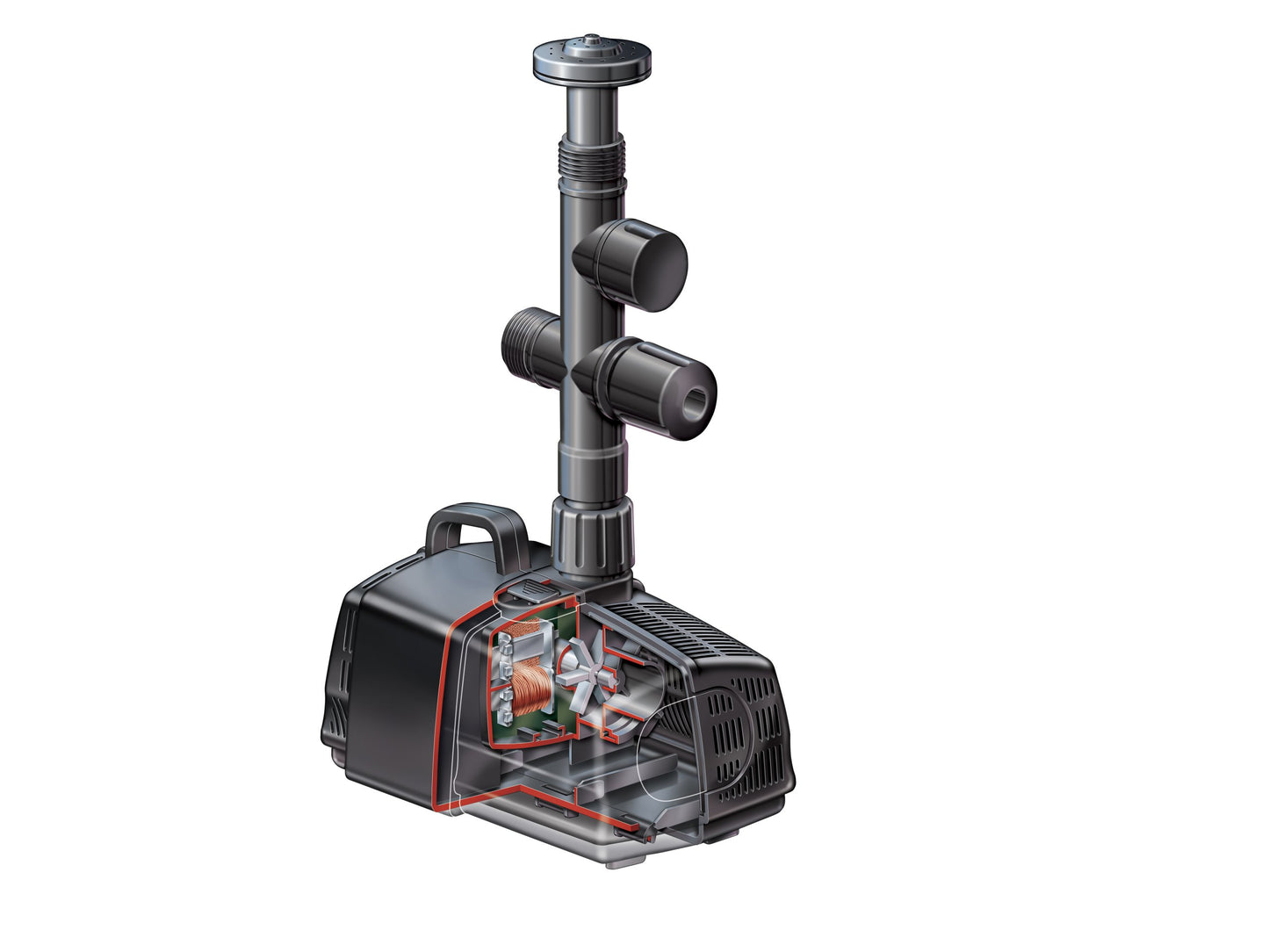 Hozelock Fountain & Waterfall Pumps Cascade Fountain and Waterfall, Black, 1500 Liters per Hour