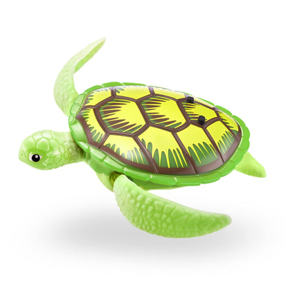 ROBO ALIVE Robo Fish Series 3 Robot Fish, 2-pack, blue and red, swims in multiple directions, battery operated, toy fish, pool toy & Robot Turtle (2-pack, green & pink)