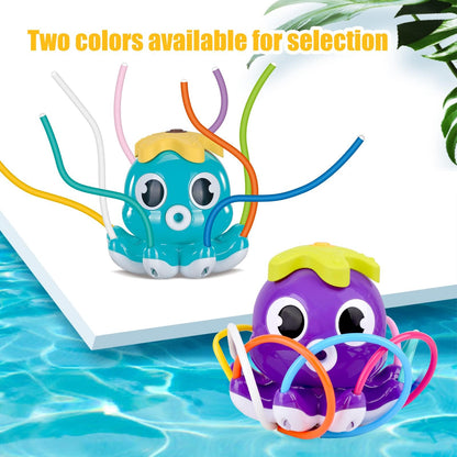 Tosekry Sprinkler Toy for 3 4 5 6 7 8 years old, Water Toy for Kids Outdoor Toy for 3-8 years old, Children's Toy for 3 year olds Lawn Sprinkler Outdoor Games for Kids (Blue Octopus)