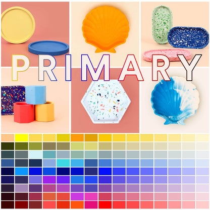 Noah Jesmonite & Terrazzo Starter Kit - Includes silicone molds, colors, gloves, sandpaper, cups, and stirrers - Gift idea (coasters/base colors)