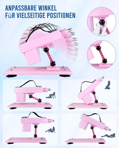 iKenmu Sex Machine Sex Toy Fucking Machine for Women Pink Sex Dildos Machine with 4" Suction Cups Love Machine Man Women Couples Sex 4*Accessories Automatic Masturbation Sex Machines