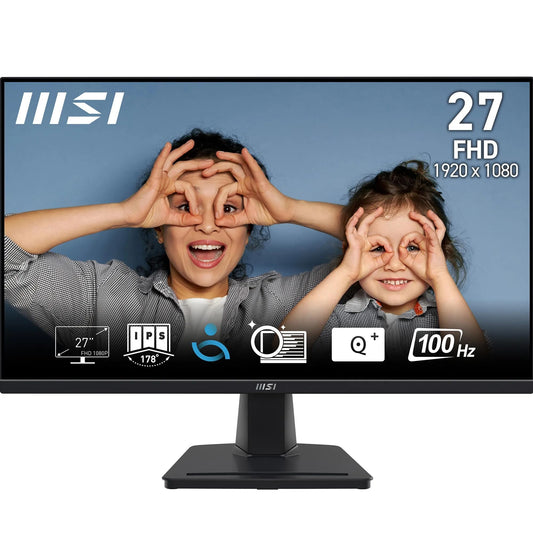 MSI PRO MP275 27-inch Full HD Office Monitor - 1920 x 1080 IPS Panel, 100 Hz, Eye-friendly Screen, Built-in Speakers, Tilt-adjustable - HDMI 1.4b, D-Sub (VGA)