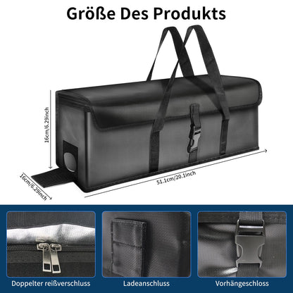E-Bike battery bags 2 pieces, Fireproof battery bags - Ultra high temperature resistant, Waterproof, Explosion-proof, 6 layers fireproof, Lithium polymer safety bags for storage, Transport