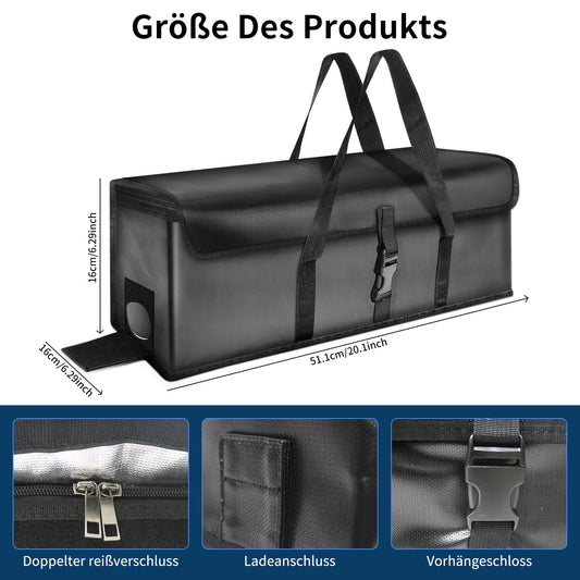 E-Bike battery bags 2 pieces, Fireproof battery bags - Ultra high temperature resistant, Waterproof, Explosion-proof, 6 layers fireproof, Lithium polymer safety bags for storage, Transport