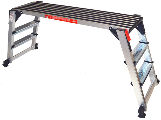 Work platform, scaffolding ladder, 70 cm working height, aluminum ladder step stool (70 cm working height)
