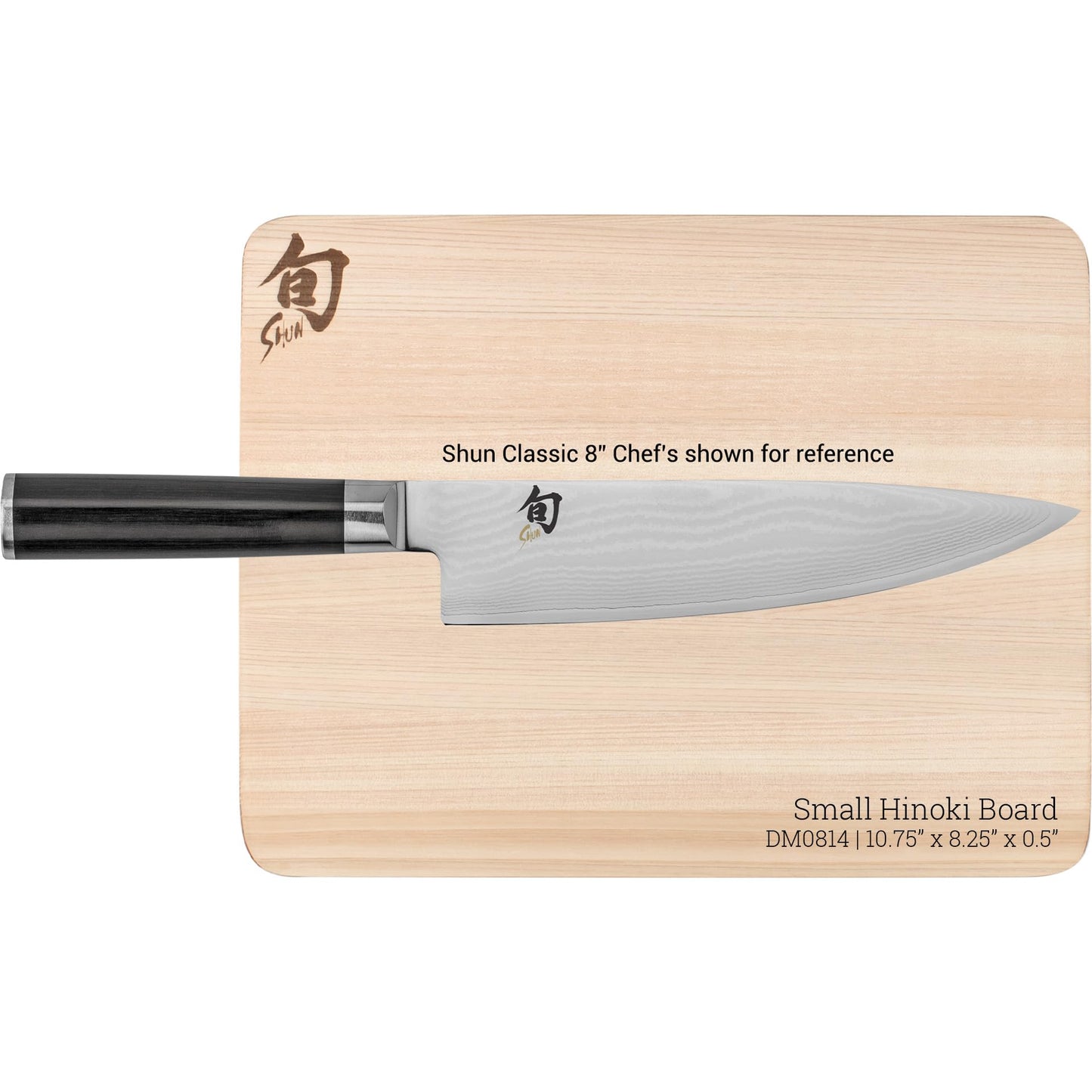 KAI Shun Hinoki Cutting Board, Size S - Japanese Cypress - Dimension 27.5 x 21.5 x 1 cm Cutting surface Wooden board for cutting.