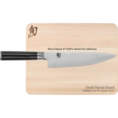 KAI Shun Hinoki Cutting Board, Size S - Japanese Cypress - Dimension 27.5 x 21.5 x 1 cm Cutting surface Wooden board for cutting.