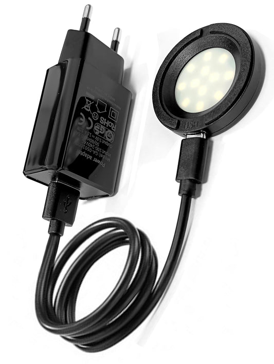 LED fast charging lamp smart for solar watch charger with USB port & AC adapter