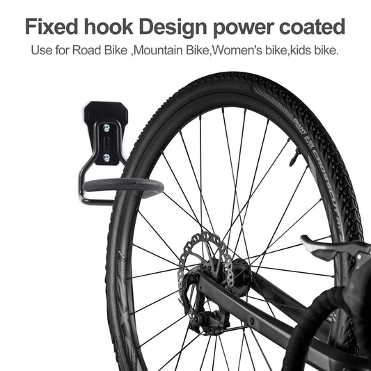 Sinoer 4-Pack Vertical Bike Hooks, Bike Holder, Heavy Duty Hooks Wall Mount Bike Holder, Bike Holder Vertical Stand for Garage.