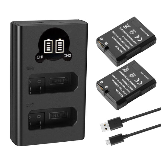 2X EN-EL14 EN-EL14a Replacement Battery Compatible with Nikon D5600 D5500 D5300 D5200 D5100 D3500 D3400 D3300 D3200 D3100 Df Coolpix P7800 P7700 P7200 P7100 P7000
