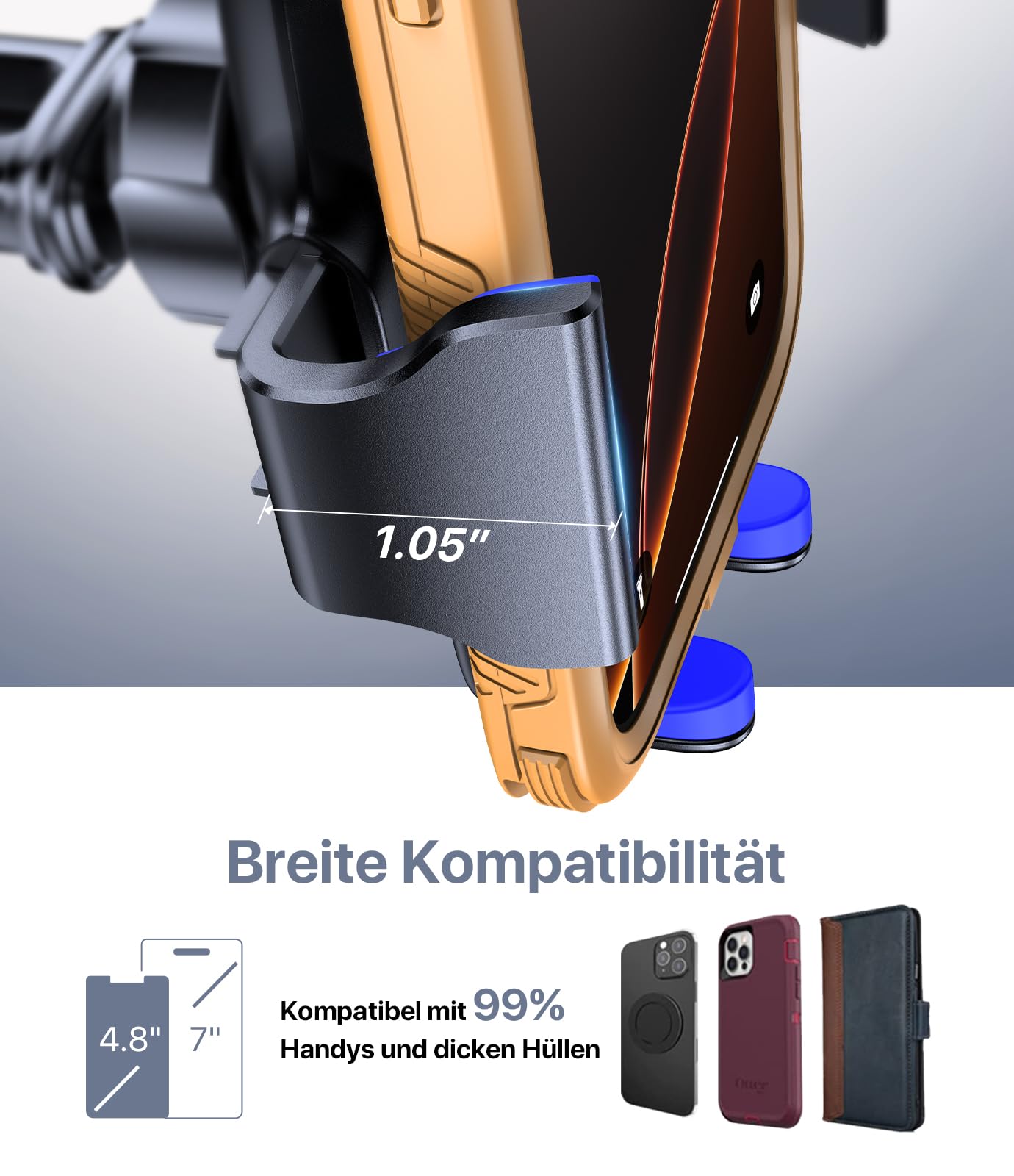 Miracase car phone holder Universal [Strong suction cup and metal hook] car phone mount vent dashboard windshield phone holder for iPhone Galaxy All Smartphones