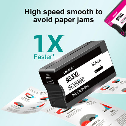 LOFBLAT 953XL Officejet Pro 8710 Cartridges Compatible for HP 953 Printer Cartridges XL for HP Officejet Pro 8710 8715 7720 7740 7730 8720 8730 8210 8725 8715 8740 8218 (4-Pack)