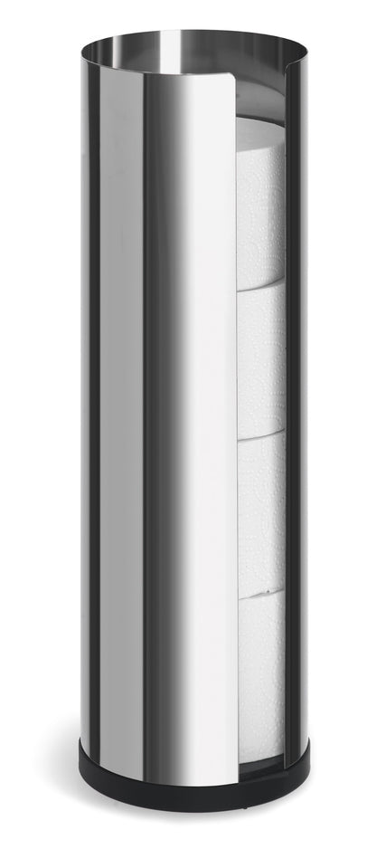 blomus -NEXIO- toilet paper holder made of polished stainless steel, holds up to 4 rolls, modern bathroom accessory without mounting (H / W / D: 45.5 x 13.5 x 13.5 cm, stainless steel, 66658)